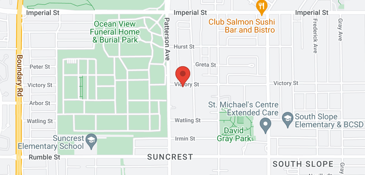 map of 4150 VICTORY STREET